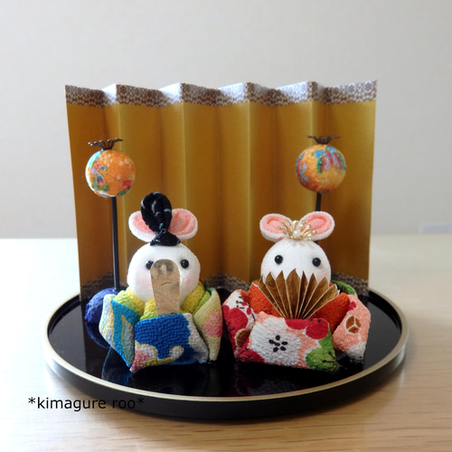 つまみ細工 おひなさまシリーズ うさぎ 桃の節句 初節句