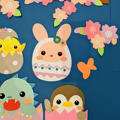 ひーちゃんです☆イースター、春の飾りなど 春壁面🌸4月 イースターエッグ🐰💕 - e--na.117-hand made