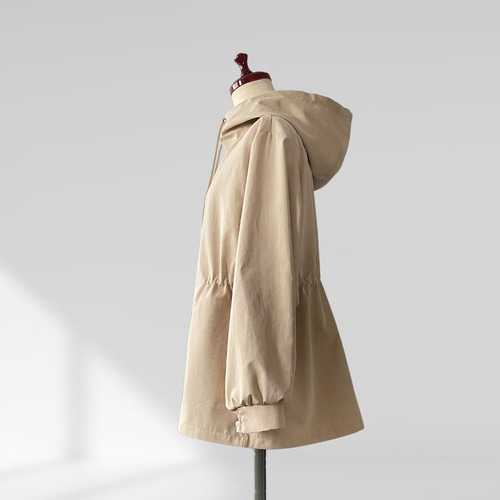 軽やかに羽織れる大人の綿ブルゾン 軽アウター 着丈調整可 選べる