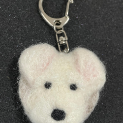 羊毛フェルト フレンチブルドッグ キーホルダー 羊毛フェルト フレンチブルドッグ キーホルダー ♡羊毛フェルト