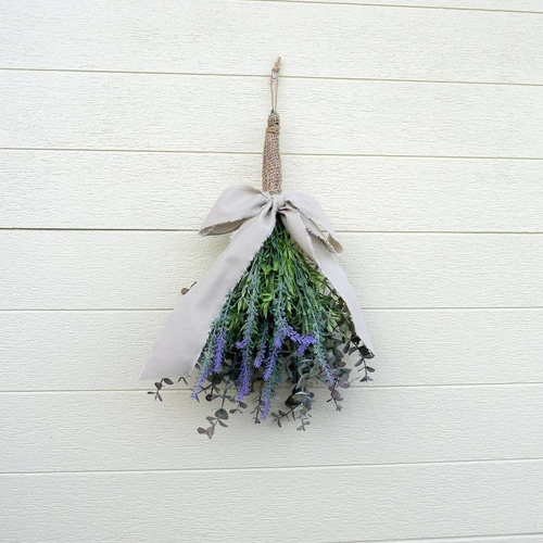 ラベンダー⋆︎*ユーカリスワッグ⑅︎１ 再再再販！ 渋めで深みのあるユーカリ＆ラベンダーのスワッグ フェイク