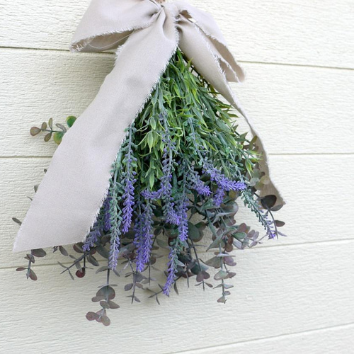 再再再販！ 渋めで深みのあるユーカリ＆ラベンダーのスワッグ フェイク