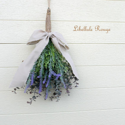 再再再販！ 渋めで深みのあるユーカリ＆ラベンダーのスワッグ フェイク