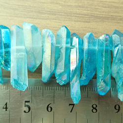 氷柱六角天然水晶・20本セット（レインボーブルー） 8枚目の画像