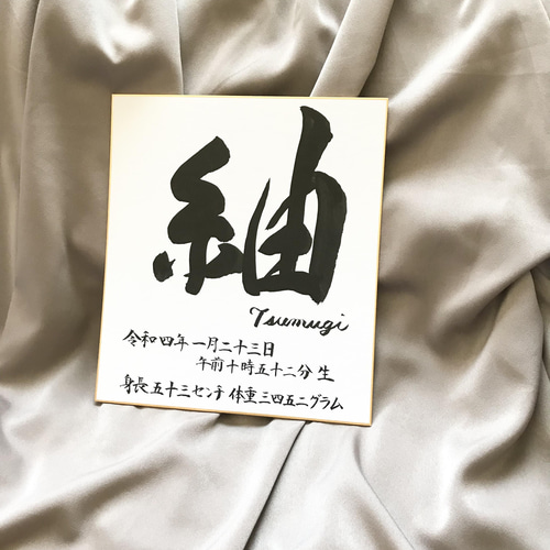命名書 手書き 色紙 毛筆 書道 KAKE書道サービス 通販 13462616