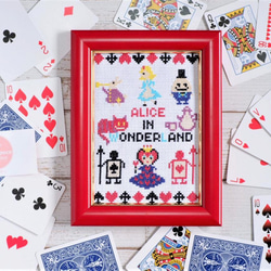 クロスステッチキット 『不思議の国のアリス』Alice in Wonderland　刺繍キット　トランプ 8枚目の画像