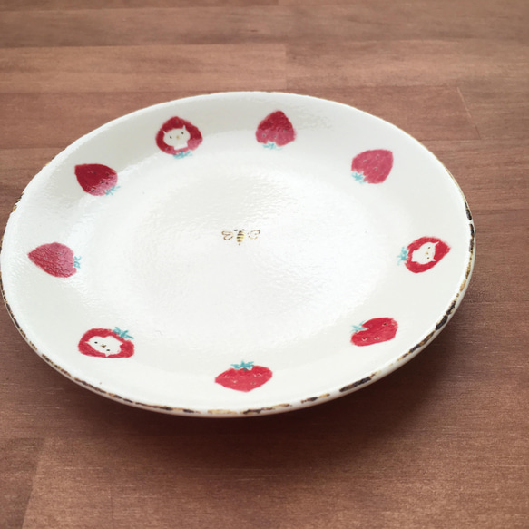 春貓容器“草莓貓，滿滿的草莓”小盤子 第7張的照片