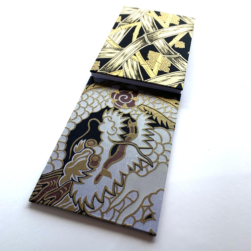 冊数限定】金襴織物御朱印帳 見開き御朱印帳 B5サイズ 18x26 #3龍神