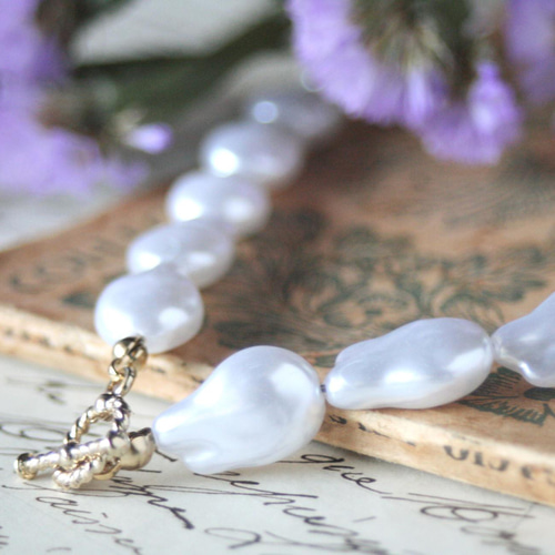 大粒バロックパールネックレス オイスターパール 卒業式 入学式 卒園式