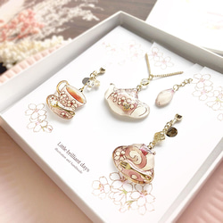 Sakura Teatime Coffret -pink-｜桜コフレ【イヤリング/ピアス&ネックレス】 3枚目の画像