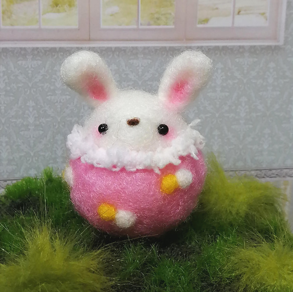 羊毛フェルト イースターバニー ピンク 羊毛フェルト 秋都 通販