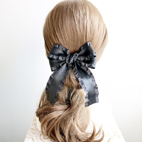 なな様ハンドメイド♡ビニールフリフリリボン パープル×ブラック③ 5daec6ae8c27a91aaffea4a1fe81d1