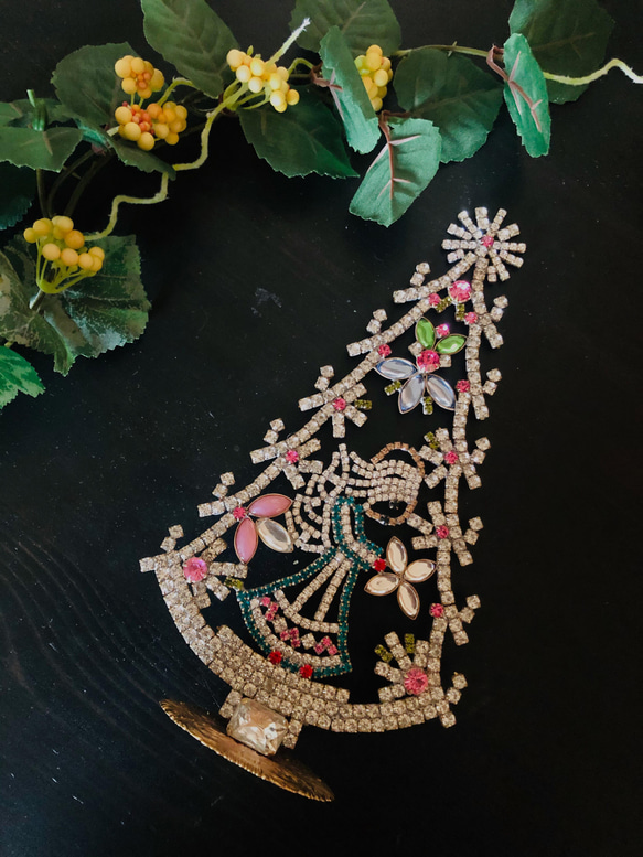 チェコ ◇ヴィンテージ ツリー◇天使 ピンク その他インテリア雑貨