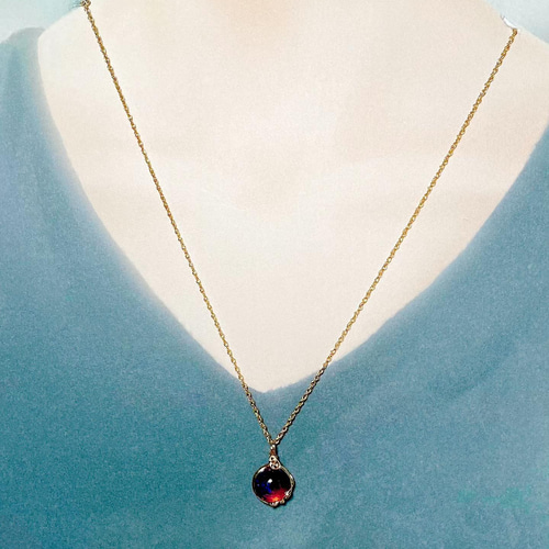 ドラゴンズブレス （レッド） / ワイヤーラップ ネックレス ペンダント