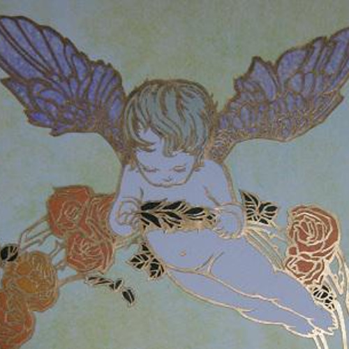 切り絵アート 「天使のフラワーリング」 切り絵 vivien 通販