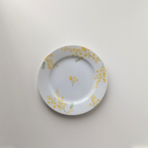 ミモザ柄のお皿 2枚セット♡ケーキ皿 中皿 maylily(メイリリー) 通販