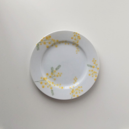 ミモザ柄のお皿 2枚セット♡ケーキ皿 中皿 maylily(メイリリー) 通販