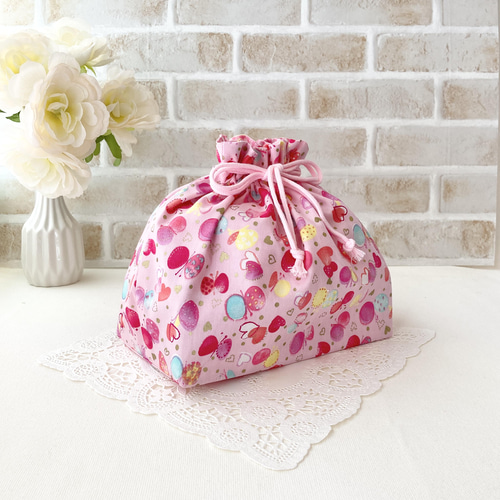 カラフル☆ドットアニマル コップ袋 巾着 ハンドメイド カラフル☆ドットアニマル コップ袋 巾着 ハンドメイド