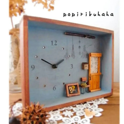 リニューアル✨静かな時が流れる置き時計️　インテリア雑貨・カフェ・スワッグ・大切な時間・木箱・木製・プレゼント・シャビー 3枚目の画像