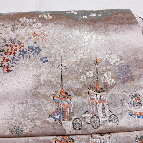 ごえんさま専用★正絹袋帯★作り帯★ワンタッチ帯★未使用品★白系墨絵風景画★ 5240-06810_1.jpg