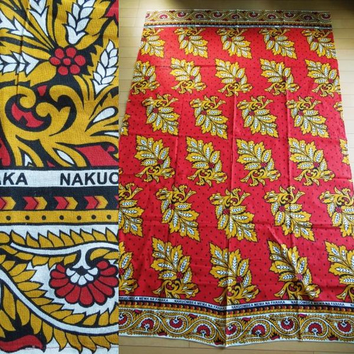 お取り寄せ】アフリカン・カンガのマルチカバー☆グリーン その他 