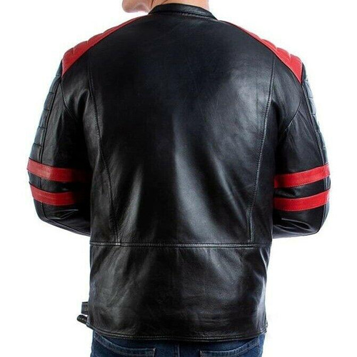 羊革ライダージャケット黒と赤 Sheep Leather Rider Jacket