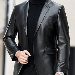 羊革手縫いフォーマルジャケット・ブレザーSheep Leather HandStitched Blazer/Jacket 1枚目の画像