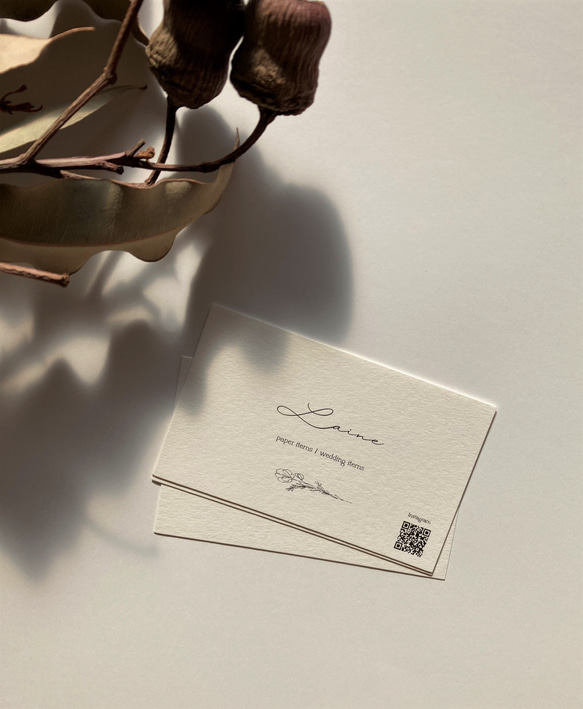 多様な字体・デザイン◆ショップカード / 名刺 / サンキューカード / アクセサリー台紙《Vintage》横ver. 13枚目の画像