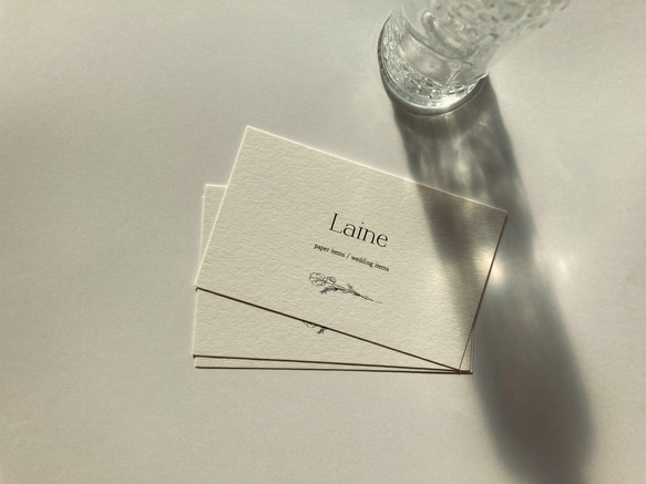 多様な字体・デザイン◆ショップカード / 名刺 / サンキューカード / アクセサリー台紙《Vintage》横ver. 8枚目の画像