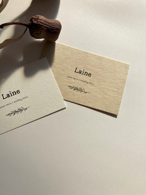 多様な字体・デザイン◆ショップカード / 名刺 / サンキューカード / アクセサリー台紙《Vintage》横ver. 12枚目の画像