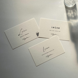 多様な字体・デザイン◆ショップカード / 名刺 / サンキューカード / アクセサリー台紙《Vintage》横ver. 10枚目の画像