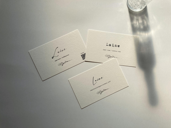 多様な字体・デザイン◆ショップカード / 名刺 / サンキューカード / アクセサリー台紙《Vintage》横ver. 10枚目の画像