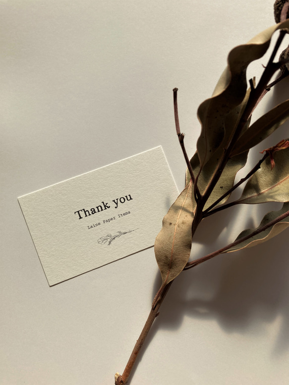 多様な字体・デザイン◆ショップカード / 名刺 / サンキューカード / アクセサリー台紙《Vintage》横ver. 15枚目の画像