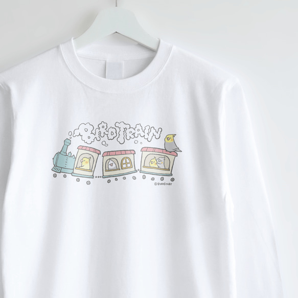 長袖Tシャツ（BIRD TRAIN / オカメインコ） 1枚目の画像