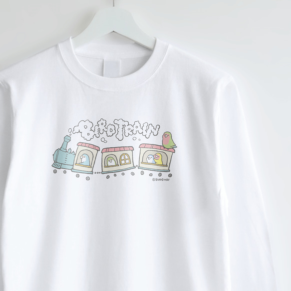 長袖Tシャツ（BIRD TRAIN / コザクラインコ） 1枚目の画像