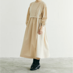 【タグ付新品】MAGALI 東炊きコットンビエラ クラシックワンピース 東炊きコットンビエラ・クラシック・ワンピース／カーマイン