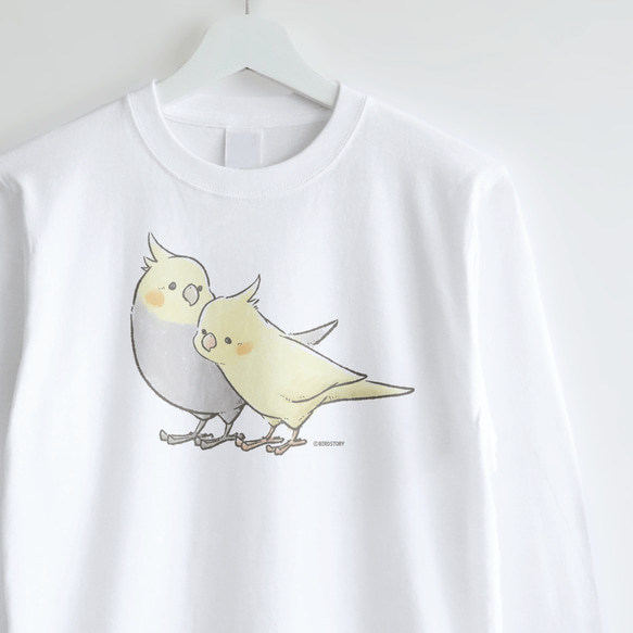 長袖Tシャツ（なかよし / オカメインコ） 1枚目の画像