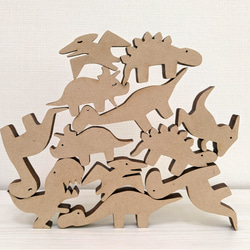 木製 恐竜の積み木 4枚目の画像