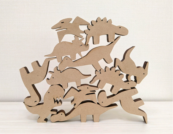 木製 恐竜の積み木 4枚目の画像