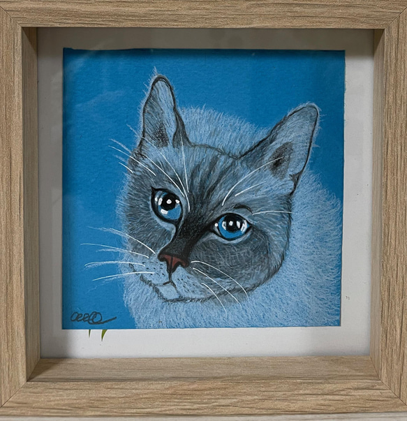 猫の色鉛筆画 1枚目の画像