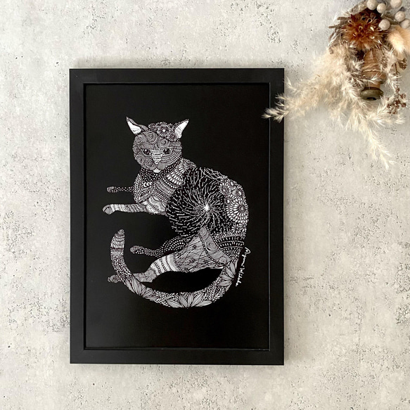 シャカシャカエコバッグ (猫 ✖︎ ブラック) プチギフトにも♩ 15枚目の画像