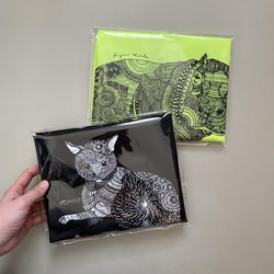 シャカシャカエコバッグ (猫 ✖︎ ブラック) プチギフトにも♩ 9枚目の画像