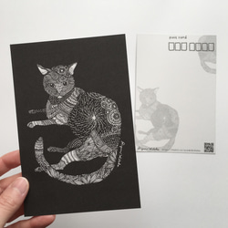 シャカシャカエコバッグ (猫 ✖︎ ブラック) プチギフトにも♩ 11枚目の画像