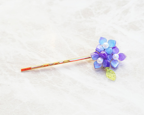 リボンヘアピン 紫陽花 0450002de48a751895a9f0b16a821c