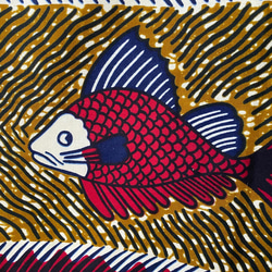 アフリカン　魚のエコバッグ 2枚目の画像