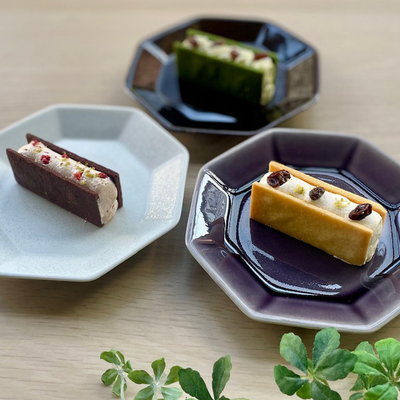 モダン幾何学模様 小皿 緑・黒 15cm2色5枚 おしゃれ八角皿 和モダン カラフル 5.0寸八角皿 小皿 bakuzangama 通販