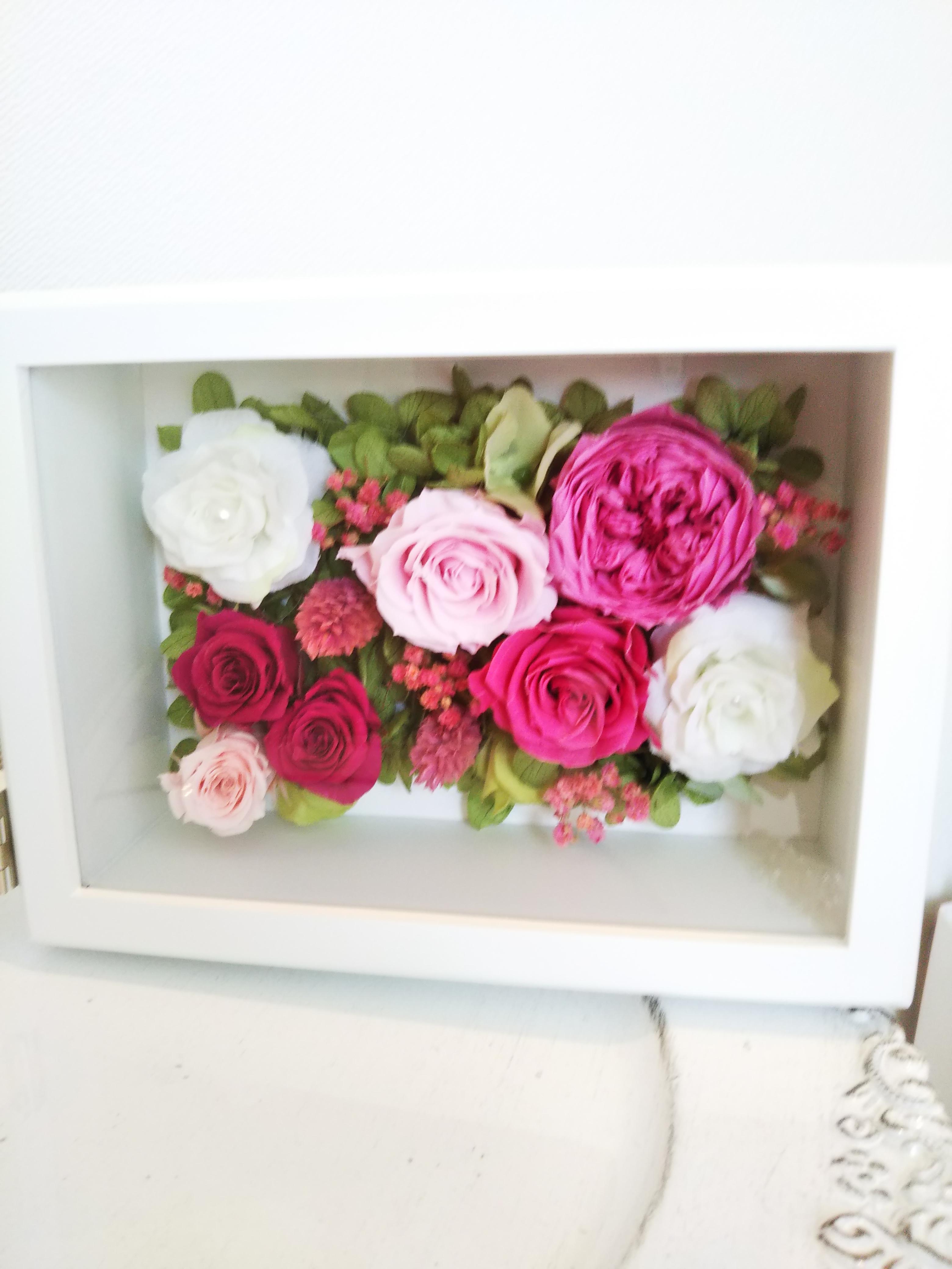 【再販】【受注制作】ハガキサイズのフラワーフォトフレーム