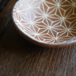 癢裝飾小盤麻葉紋陶器京都燒 第4張的照片