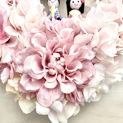 No.wreath-15426/ひな祭りリース22-(8) 30x35cm /アーティフィシャルフラワー造花 6枚目の画像