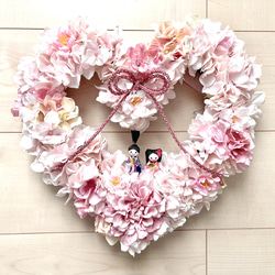 No.wreath-15426/ひな祭りリース22-(8) 30x35cm /アーティフィシャルフラワー造花 12枚目の画像